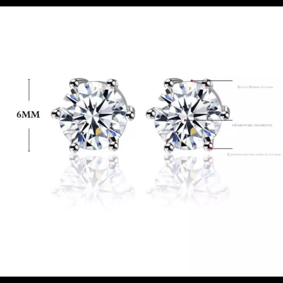 925 STERLING SILVER STUD EARRINGS - Picture 3 of 4